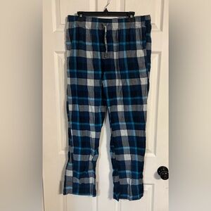 goodfellow and co Men’s Size Large Blue Plaid Pajama Pants With Drawstrings